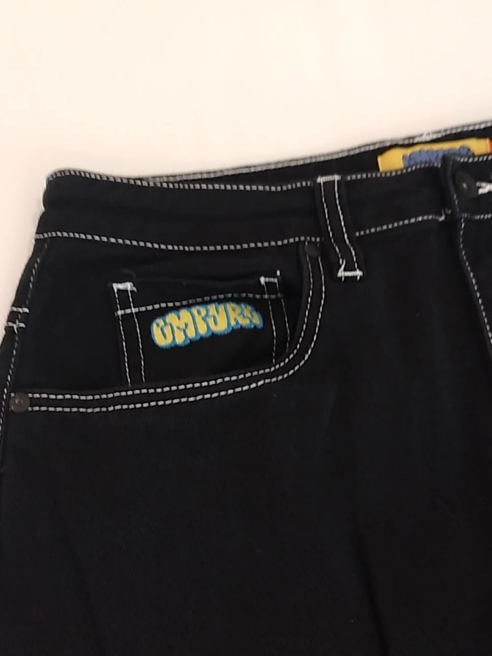 Empyre Black Relaxed Jeans with Contrast Stitching
